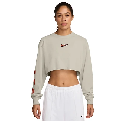Nike Long Sleeve Support Crop T-Shirt - Women's