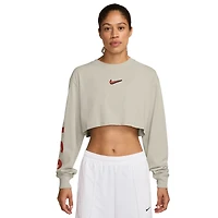 Nike Long Sleeve Support Crop T-Shirt - Women's