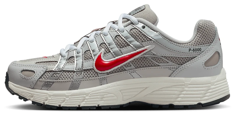 Nike Boys P-6000 - Boys' Grade School Shoes College Grey/Fire Red/Vast Grey