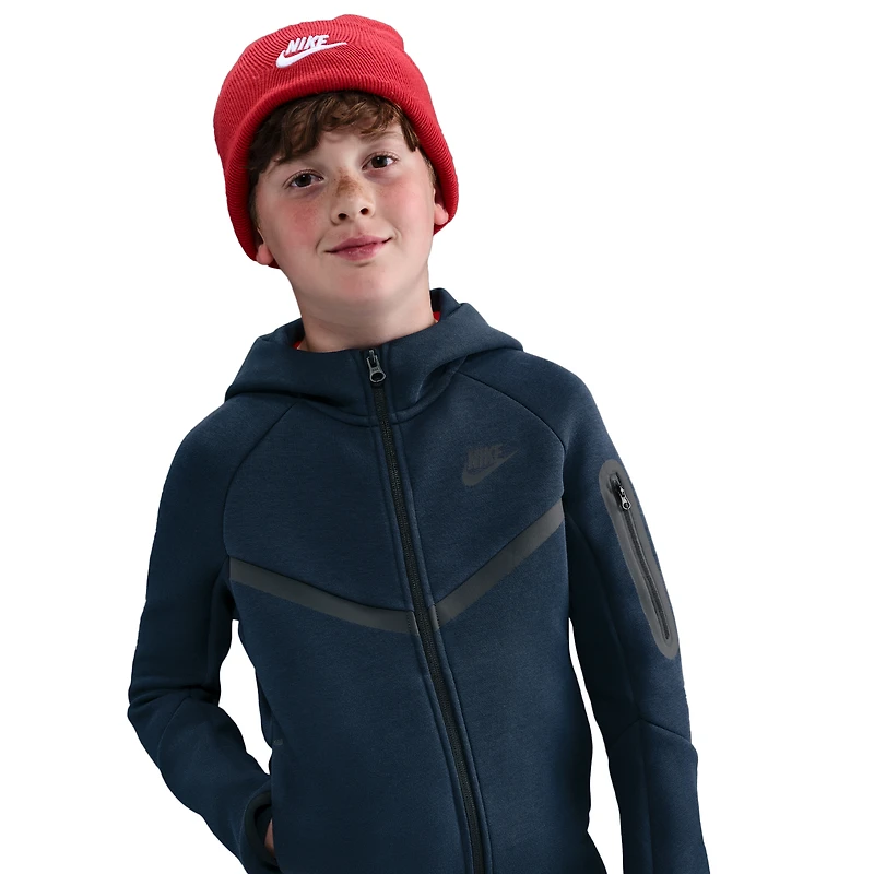 Nike Boys Nike Tech Fleece Full-Zip - Boys' Grade School Obsidian/Black Size L