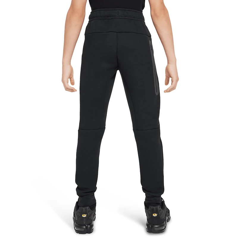 Nike Boys Tech Fleece Pants - Boys' Grade School Black/Dk Grey Heather/Black