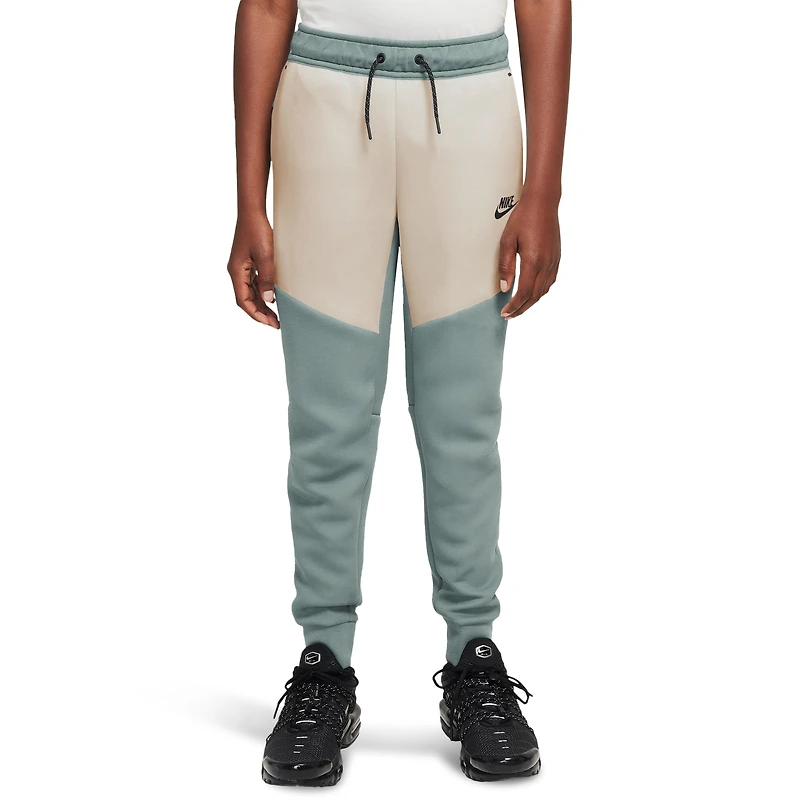 Nike Boys Nike Tech Fleece Pants - Boys' Grade School Dusty Sage/Light Orewood Size XL
