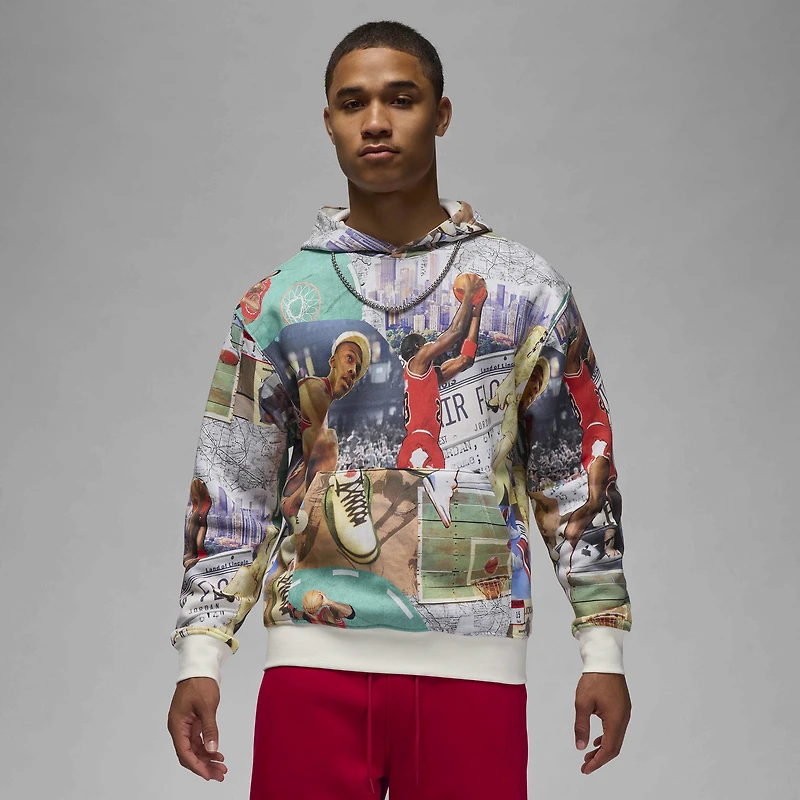 Jordan Brooklyn AOP Fleece Pullover  - Men's