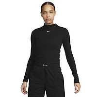Nike NSW Essential Rib Mock Long Sleeve Top - Women's