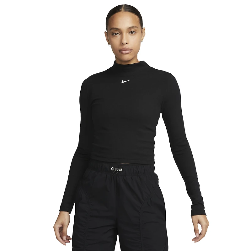 Nike NSW Essential Rib Mock Long Sleeve Top - Women's