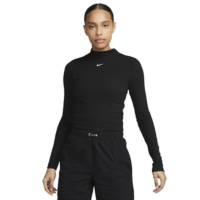 Nike NSW Essential Rib Mock Long Sleeve Top - Women's