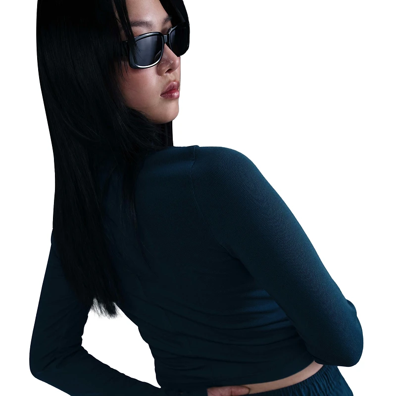 Nike NSW Essential Rib Mock Long Sleeve Top - Women's