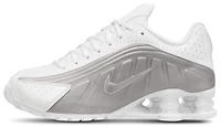 Nike Boys Shox R4 - Boys' Grade School Shoes White/Metallic Silver