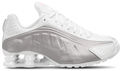 Nike Boys Shox R4 - Boys' Grade School Shoes White/Metallic Silver