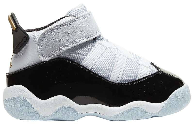 Jordan Boys 6 Rings - Boys' Toddler Basketball Shoes White/Metallic Gold/Black