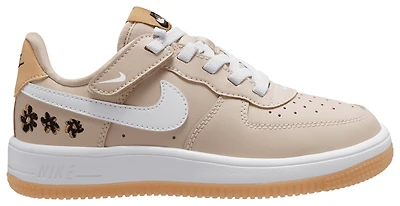 Nike Girls Nike Air Force 1 Low EasyOn SE - Girls' Preschool Shoes Sanddrift/White/Twine Size 08.0