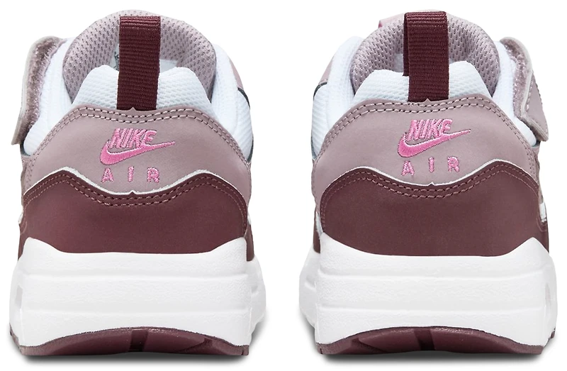 Nike Boys Air Max 1 EasyOn - Boys' Preschool Shoes White/Burgundy Crush