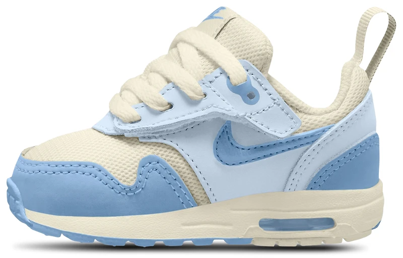 Nike Girls Air Max 1 EasyOn - Girls' Toddler Shoes Sail/Blue
