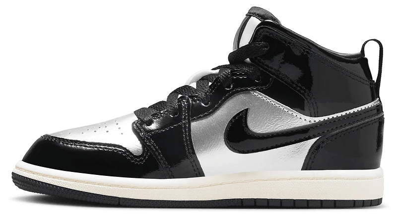 Jordan Boys Jordan AJ 1 Mid SE Uni - Boys' Preschool Shoes Black/Silver/Gold Size 11.0