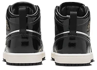 Jordan Boys Jordan AJ 1 Mid SE Uni - Boys' Preschool Shoes Black/Silver/Gold Size 11.0