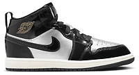 Jordan Boys Jordan AJ 1 Mid SE Uni - Boys' Preschool Shoes Black/Silver/Gold Size 11.0