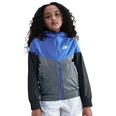 Nike Boys Windrunner Hooded Jacket - Boys' Grade School Comet Blue/Grey