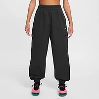 Nike Girls NSW Cargo Star Pants - Girls' Grade School White/Black
