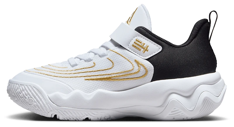 Nike Boys Giannis Antetokounmpo Immortality 4 - Boys' Preschool Shoes White/Black/Metallic Gold