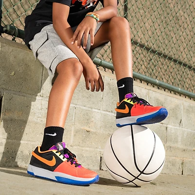 Nike Boys Ja Morant Nike JA 1 - Boys' Grade School Shoes Black/Wolf Grey/Racer Blue Size 06.5