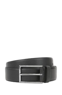 Printed belt Italian leather with logo buckle