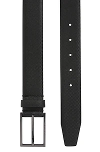 Printed belt Italian leather with logo buckle