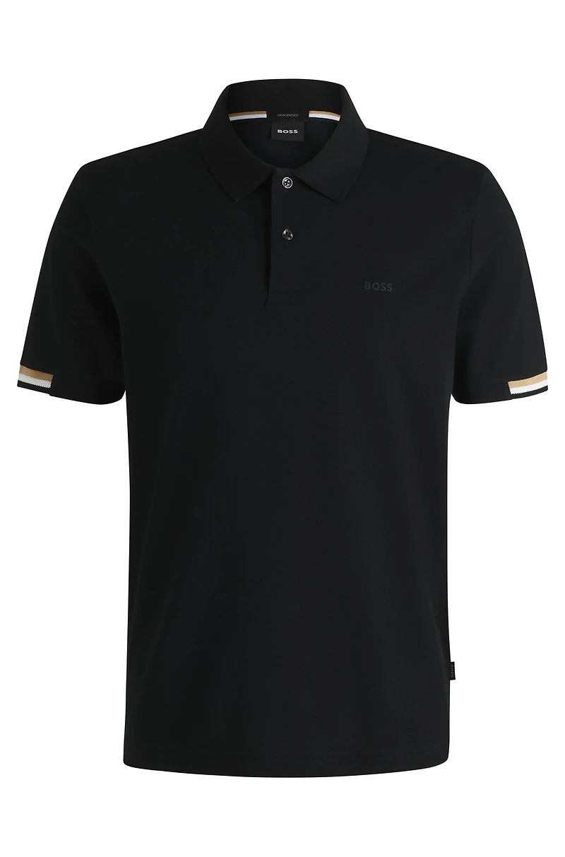 Regular-fit polo shirt with rubberized logo