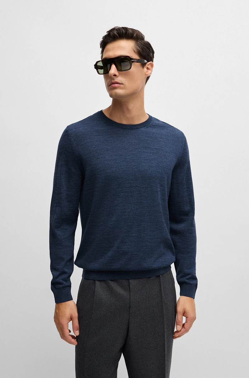 Merino-wool sweater a slim fit
