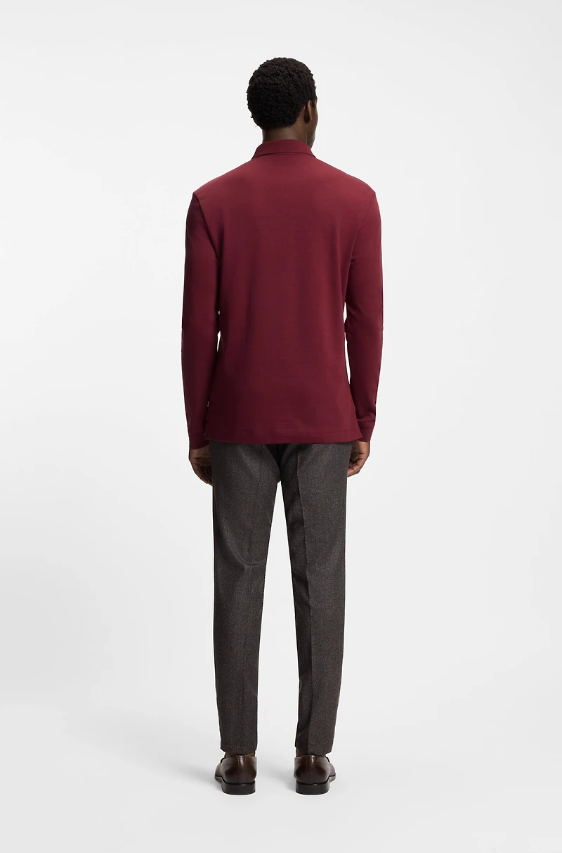 Interlock-cotton polo shirt a regular fit