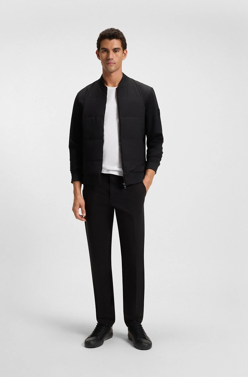 Slim-fit short-sleeved T-shirt mercerised cotton