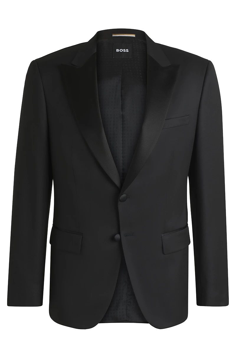 Slim-fit tuxedo jacket wool serge