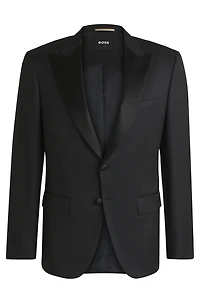 Slim-fit tuxedo jacket wool serge