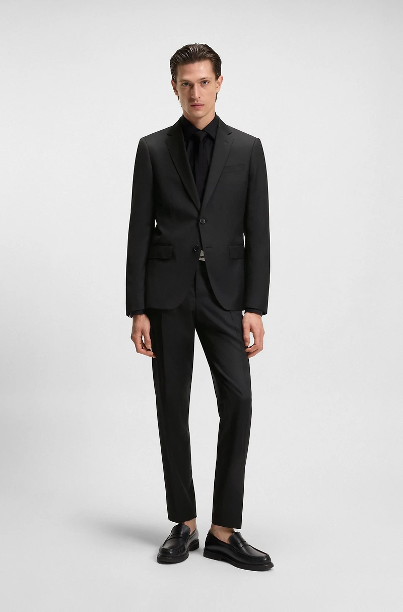 Slim-fit suit jacket virgin-wool serge