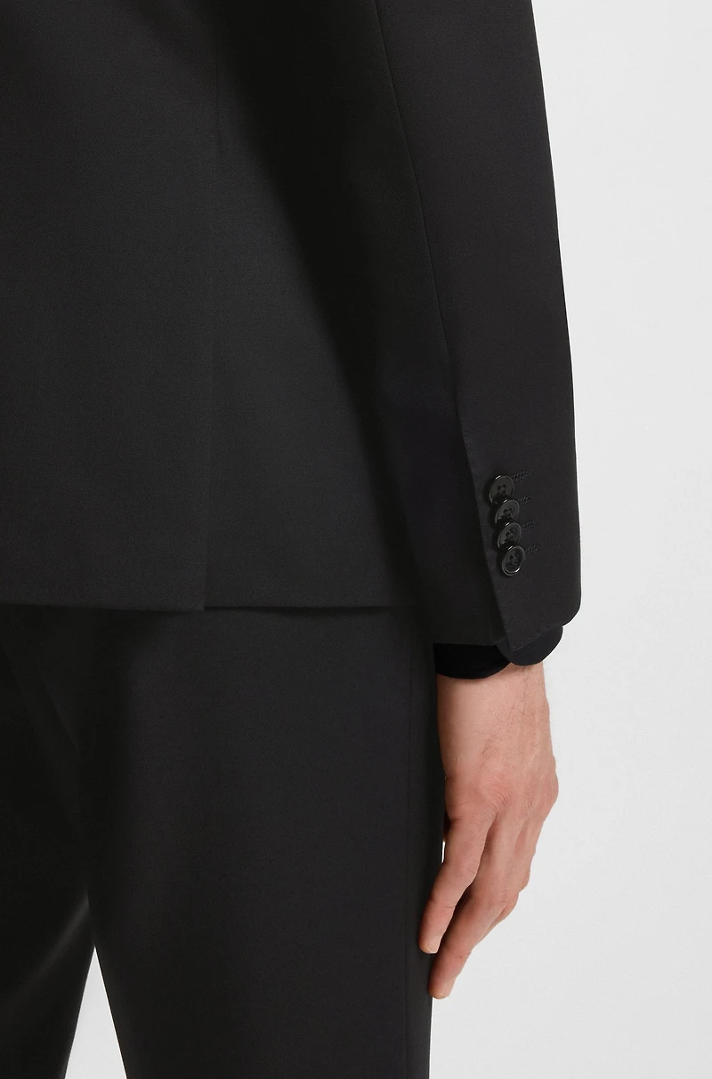 Slim-fit suit jacket virgin-wool serge