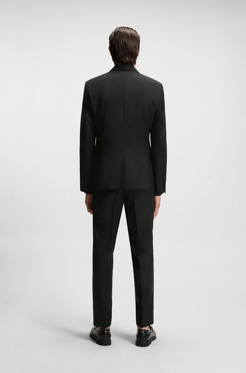 Slim-fit suit jacket virgin-wool serge