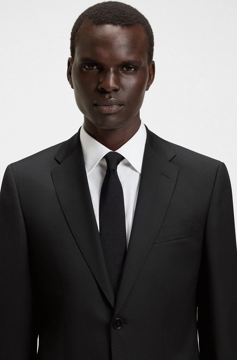 Regular-fit suit jacket virgin-wool serge