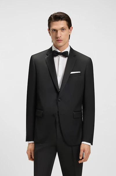 Slim-fit tuxedo jacket virgin-wool serge