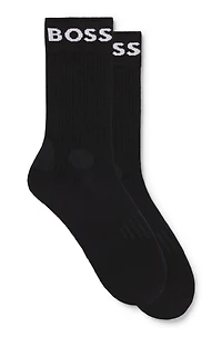 Two-pack of quarter-length socks in stretch fabric
