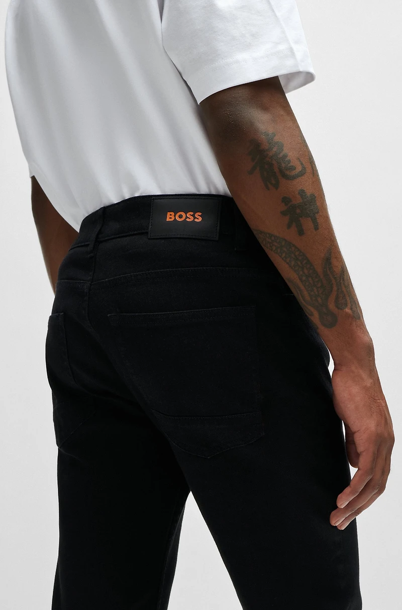 Slim-fit jeans black comfort-stretch denim