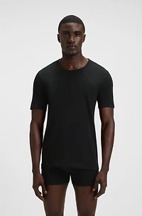 Three-pack of logo-embroidered T-shirts cotton