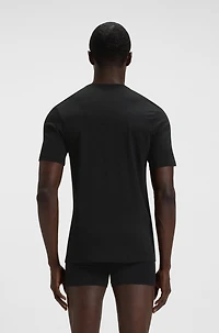Three-pack of logo-embroidered T-shirts cotton