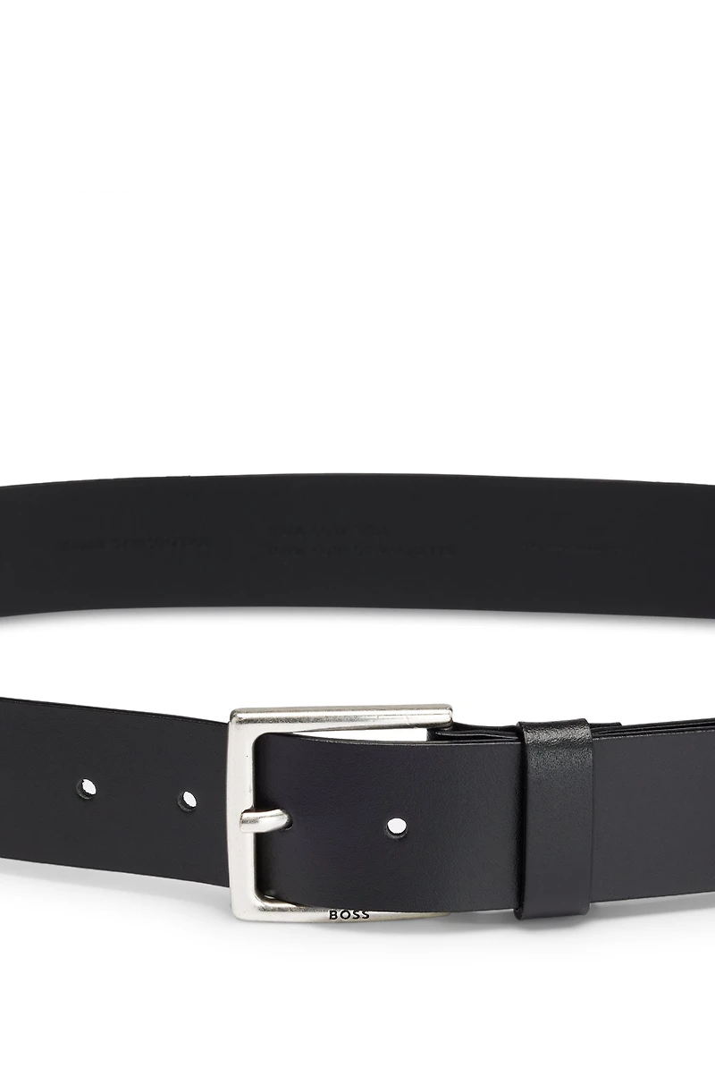 Pin-buckle belt Italian leather