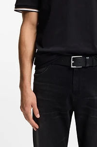Pin-buckle belt Italian leather