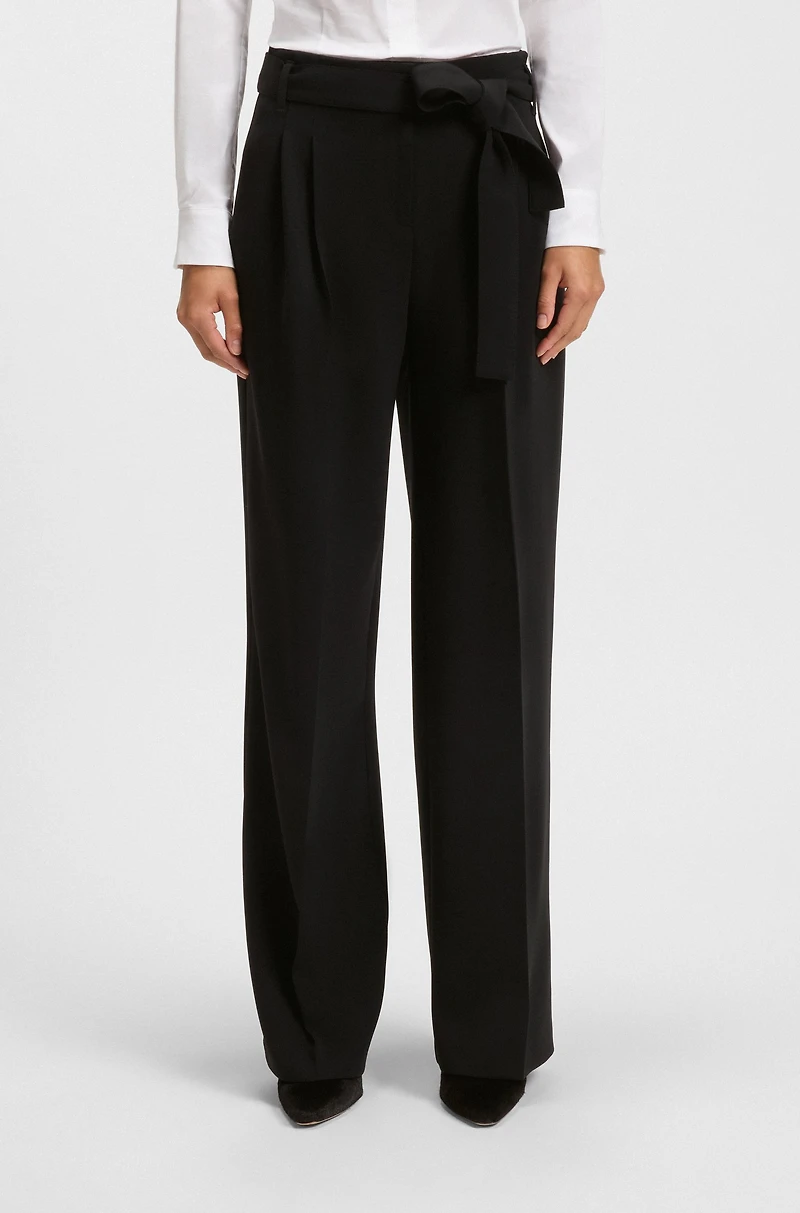 Regular-fit blazer crease-resistant crepe