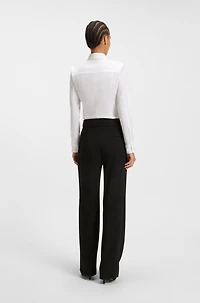Regular-fit blazer crease-resistant crepe