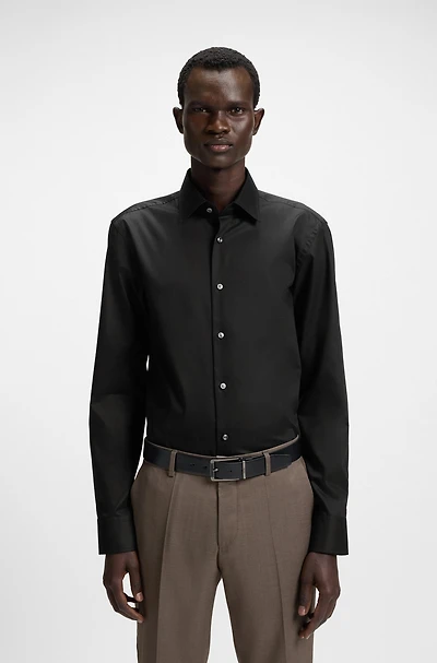 Slim-fit shirt easy-iron Austrian cotton poplin