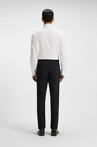 Regular-fit shirt striped cotton twill