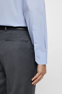Regular-fit shirt striped cotton twill