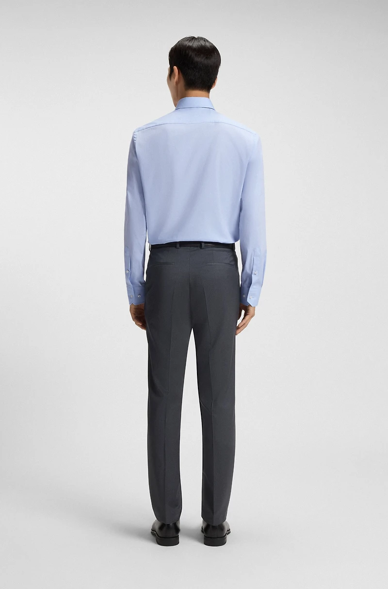 Regular-fit shirt striped cotton twill