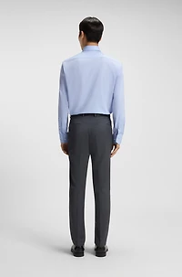 Regular-fit shirt striped cotton twill